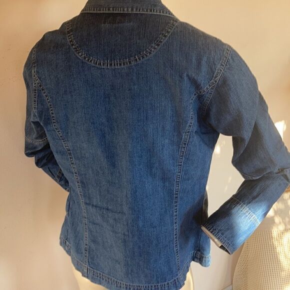 Columbia Jean Jacket blue denim button down medium pockets - Picture 8 of 16